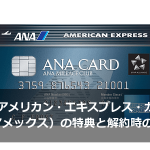 ANAアメリカン・エキスプレス・カード（ANAアメックス）の特典と解約時の注意点